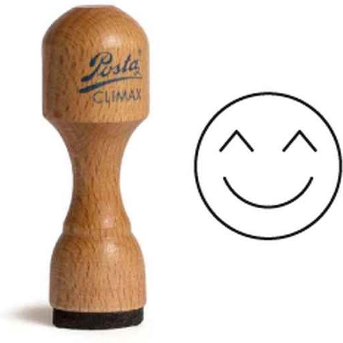 POSTA Prêt à stamper | Smiley-stempel | 18MM | tevreden 3